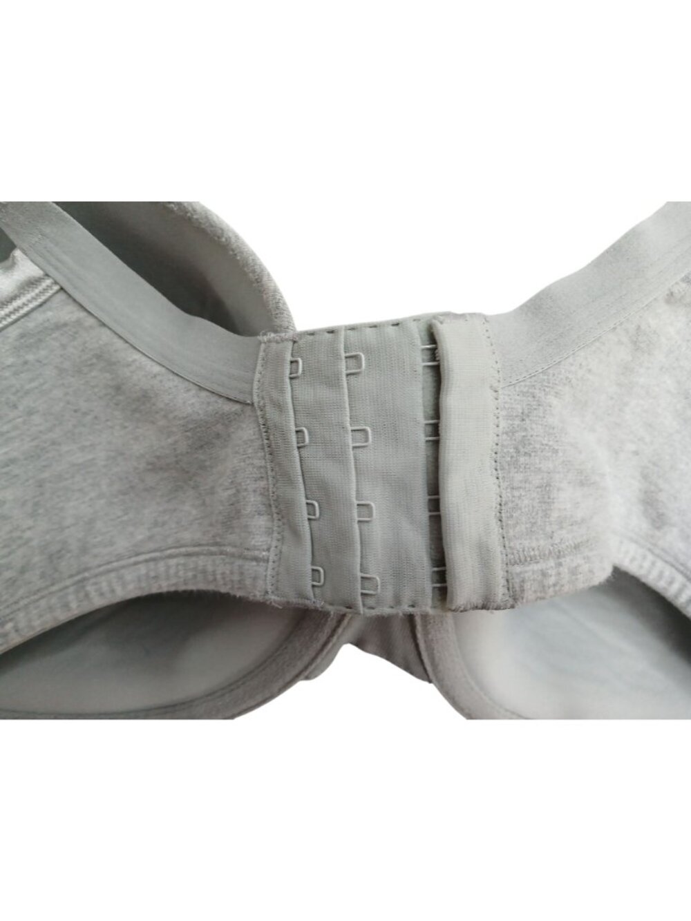 Cacique Light Gray Full Coverage Bra 46DDD Cotton Blend Adjustable Underwire - Picture 3 of 9